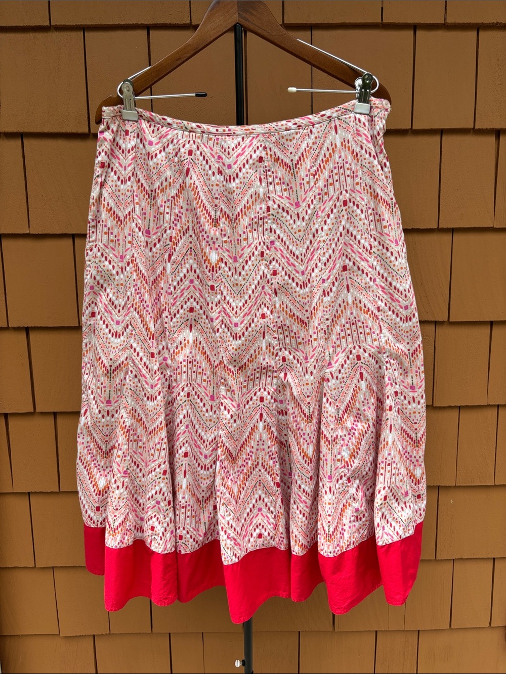 JM COLLECTION |‎ Colorful Printed Breezy Boho Vacation Office Midi Skirt Size 16
